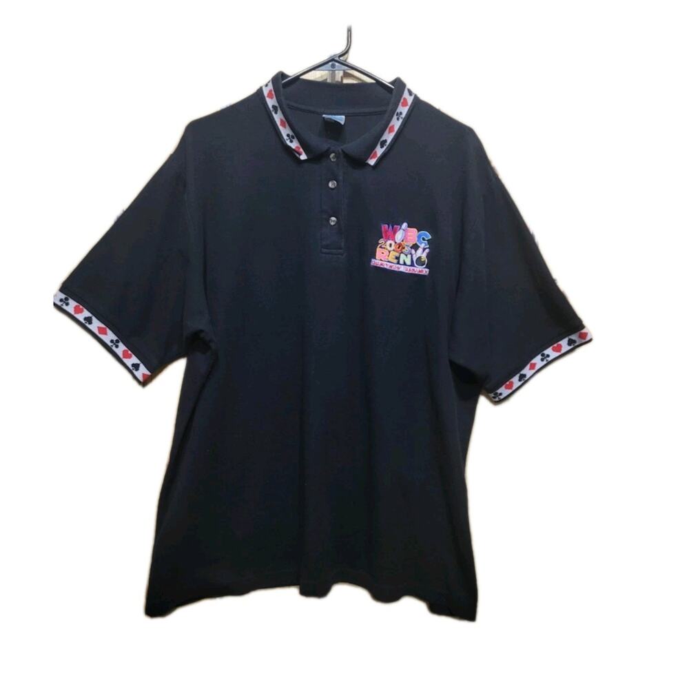 VTG 2003 WIBC Bowling Championship Reno Womens Polo Shirt XL/2XL Black